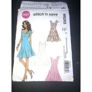 Stitch 'n Save Pattern M6263  Miss/Petite Dresses size 6-20 Uncut